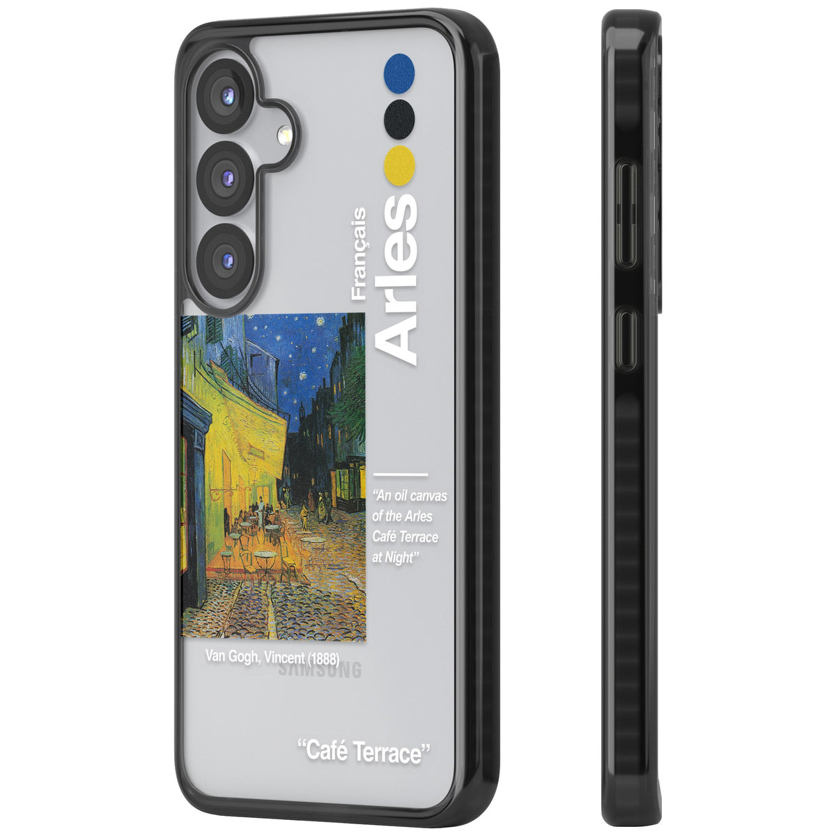 Cafe Terrace At Night Samsung S25 / Samsung S25 Plus / Samsung S26 / Samsung S26 Plus Impact Black Phone Case side