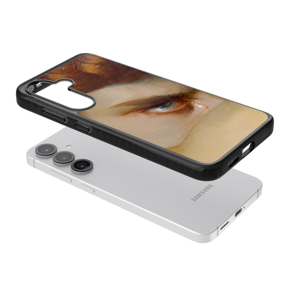 Fallen Angel Samsung S25 / Samsung S25 Plus / Samsung S26 / Samsung S26 Plus Impact Black Phone Case angled