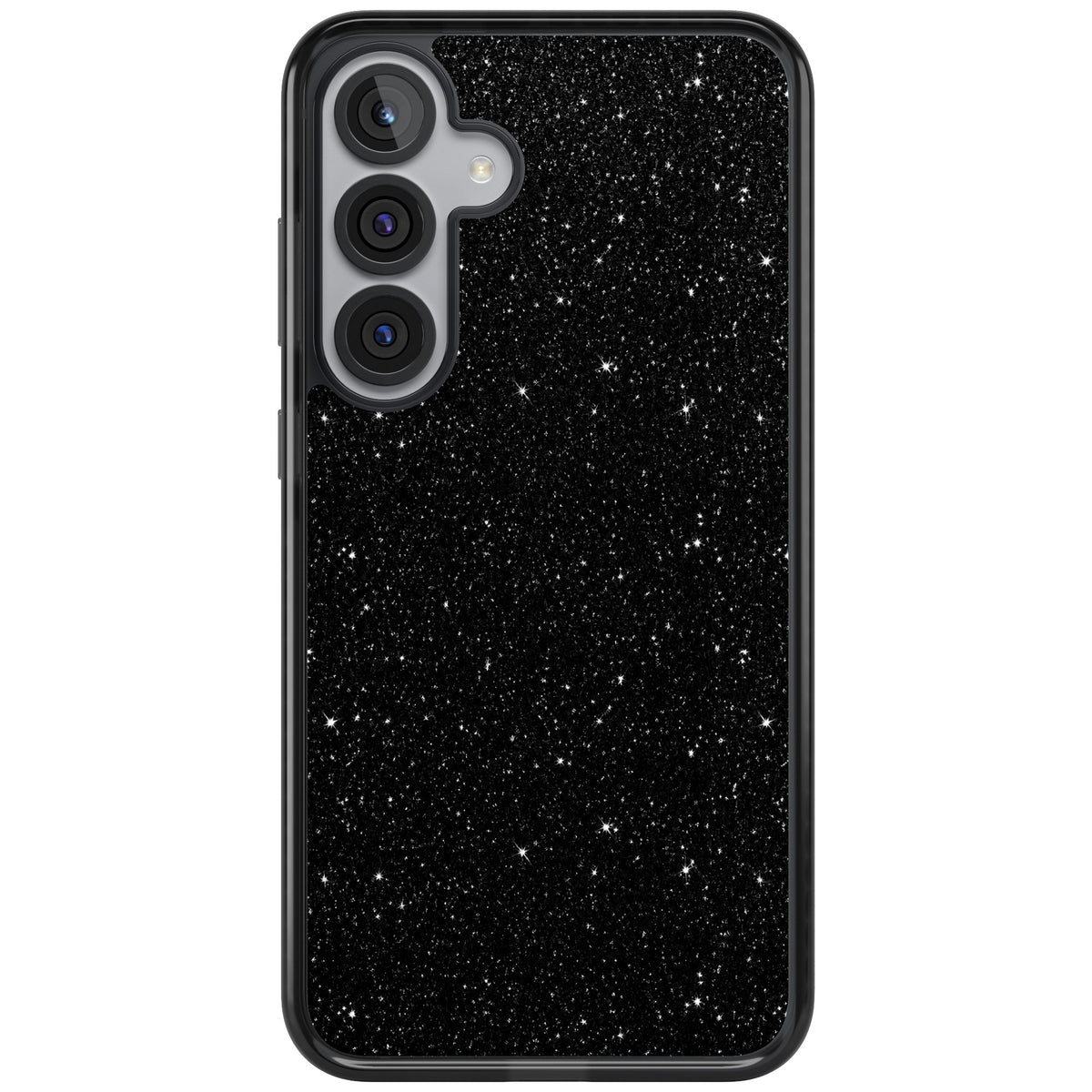 Black Glitter Samsung S25 Plus / Samsung S26 / Samsung S26 Plus Impact Black Phone Case front