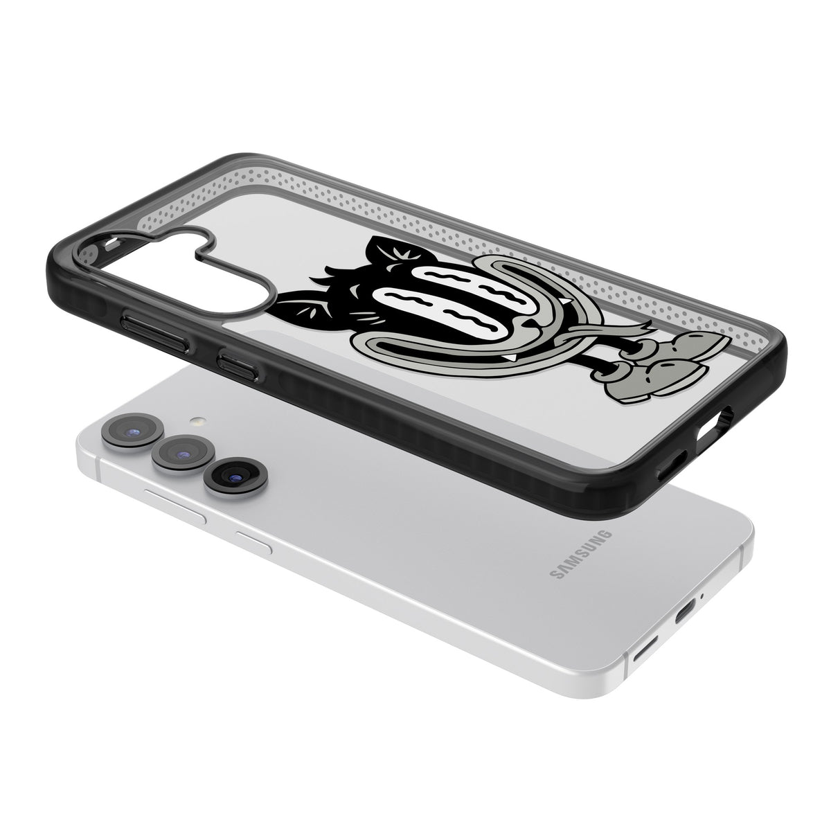 Whisker Noir Samsung S25 / Samsung S25 Plus / Samsung S26 / Samsung S26 Plus Impact Black Phone Case angled