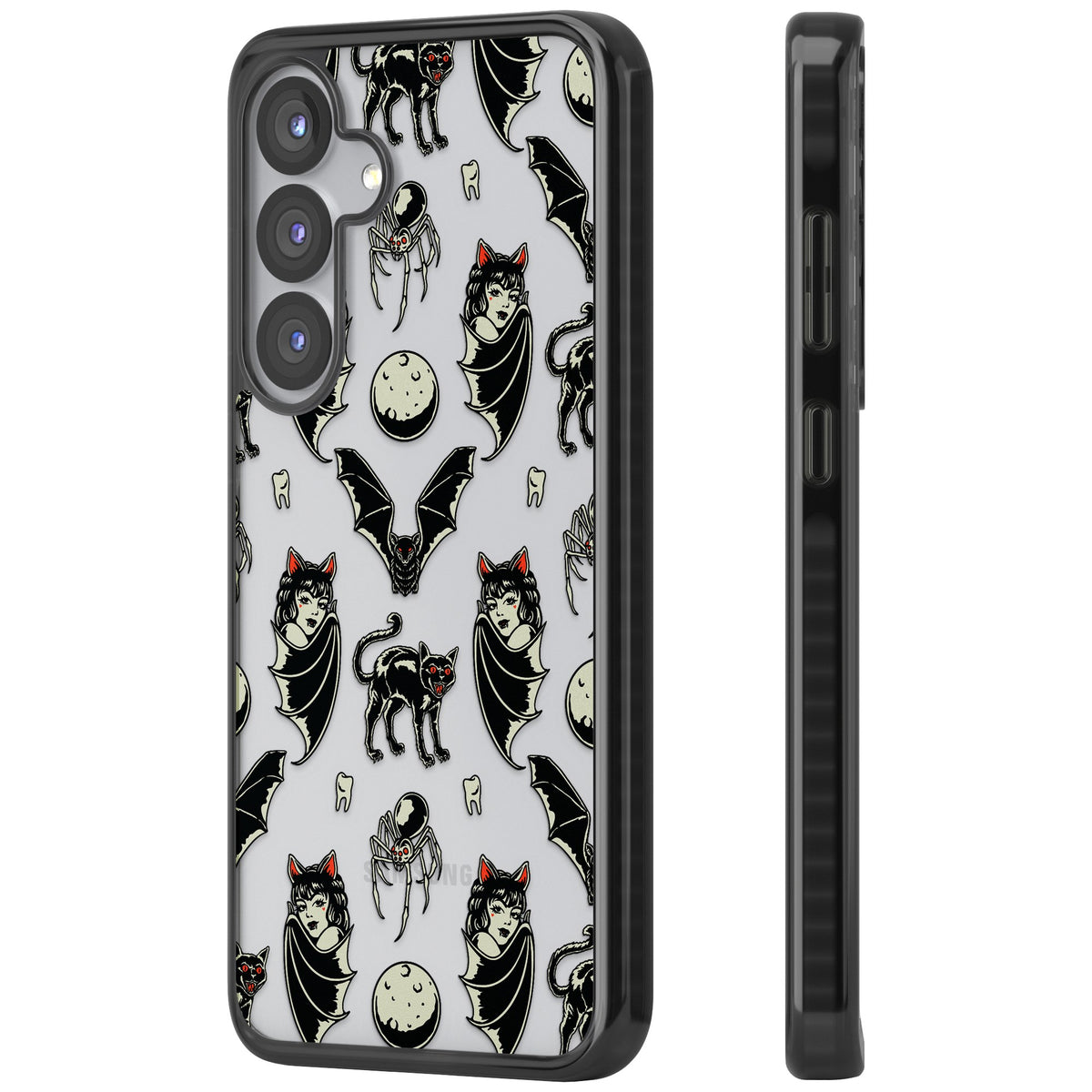 Vampy Goth Samsung S25 / Samsung S25 Plus / Samsung S26 / Samsung S26 Plus Impact Black Phone Case side