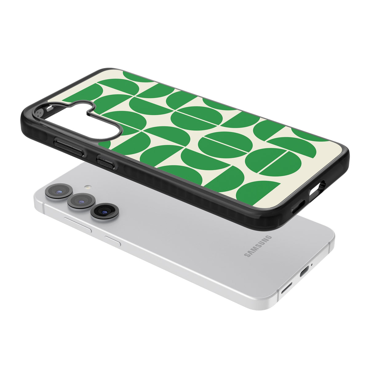 Bauhaus Green Samsung S25 / Samsung S25 Plus / Samsung S26 / Samsung S26 Plus Impact Black Phone Case angled