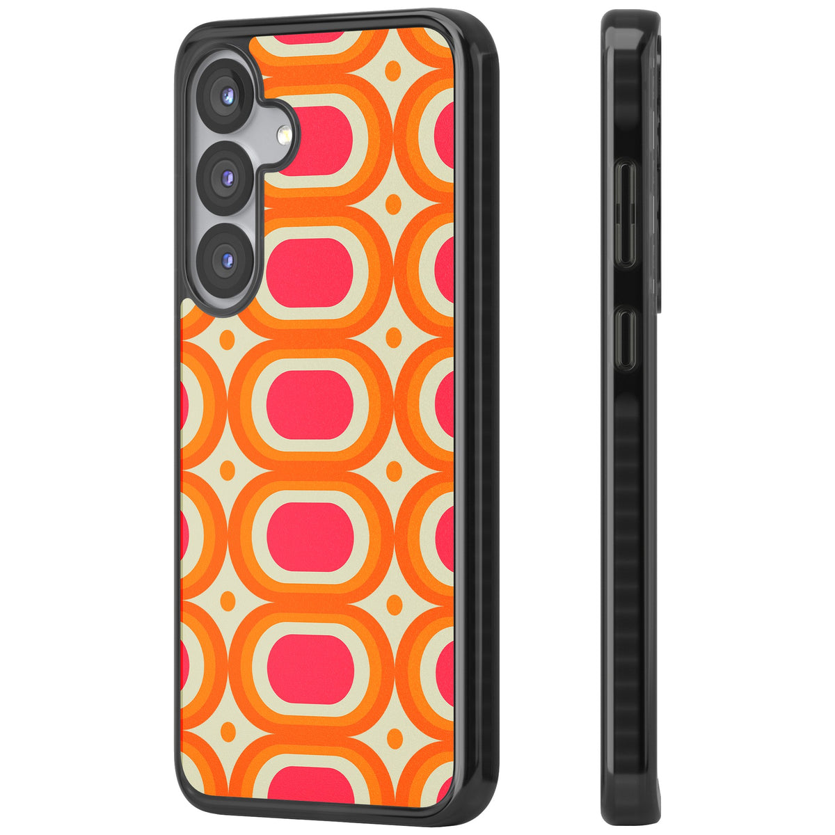 Groovy Sunset Samsung S25 / Samsung S25 Plus / Samsung S26 / Samsung S26 Plus Impact Black Phone Case side