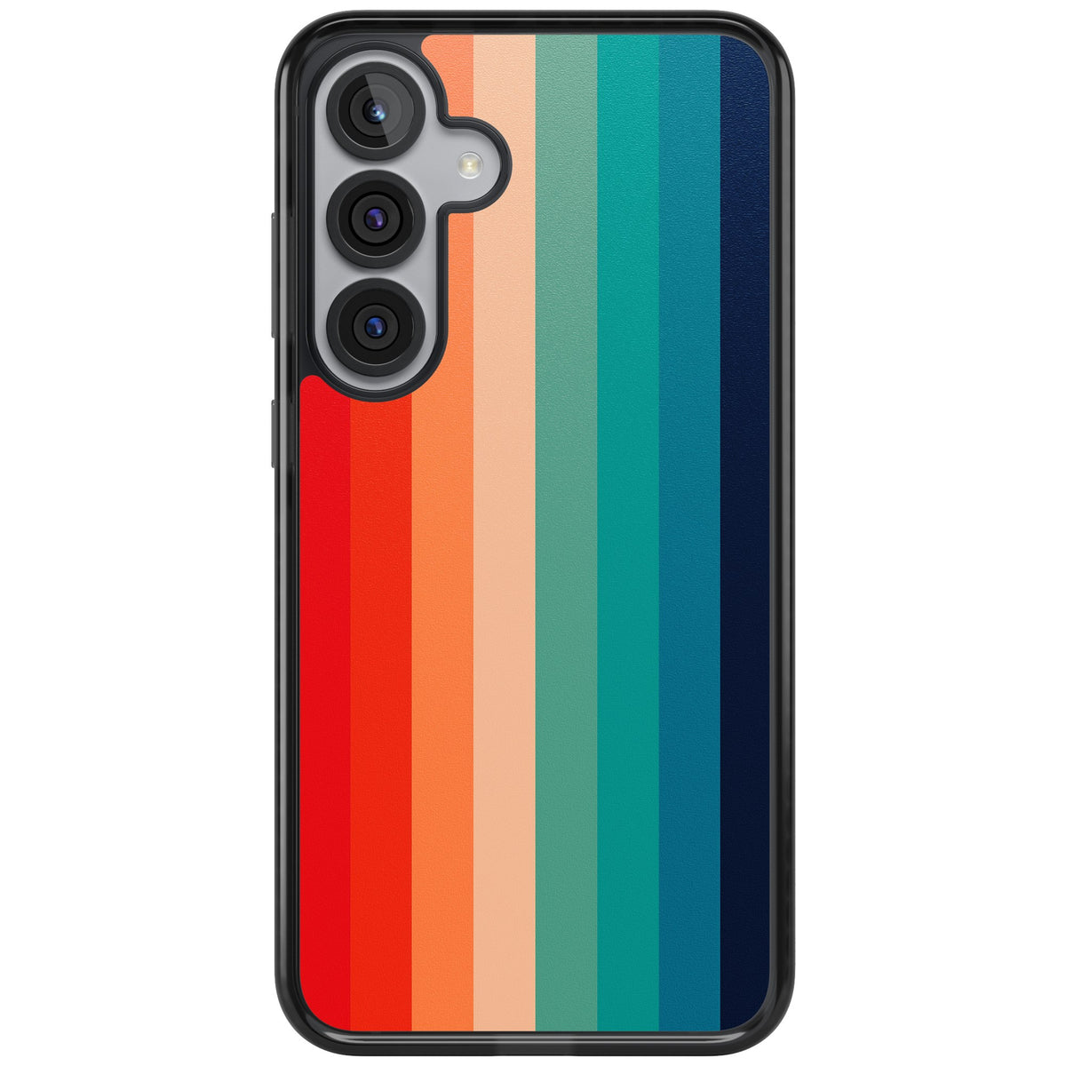 Retro Spectrum Samsung S25 Plus / Samsung S26 / Samsung S26 Plus Impact Black Phone Case front