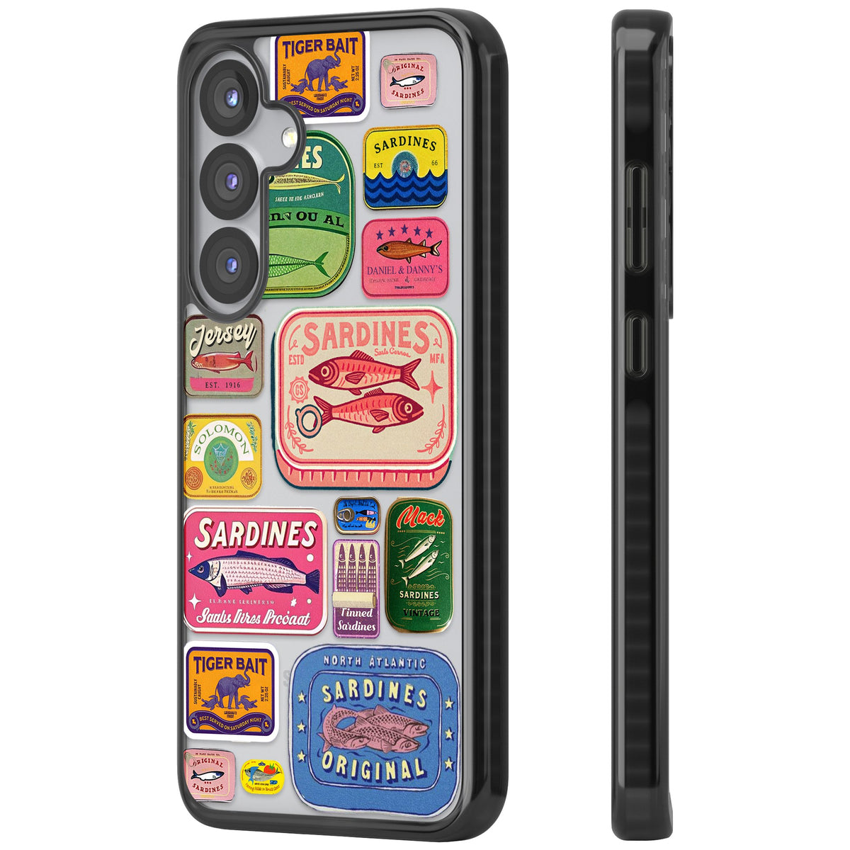 Coastal Sardines Samsung S25 / Samsung S25 Plus / Samsung S26 / Samsung S26 Plus Impact Black Phone Case side