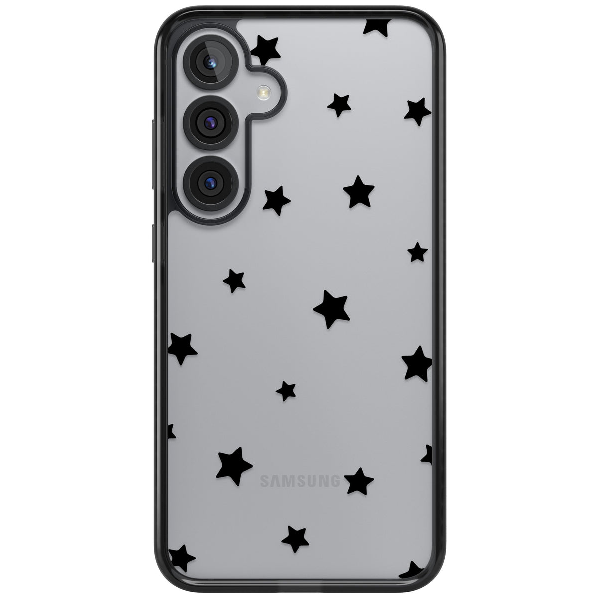 Starry Night Black Stars Samsung S25 Plus / Samsung S26 / Samsung S26 Plus Impact Black Phone Case front