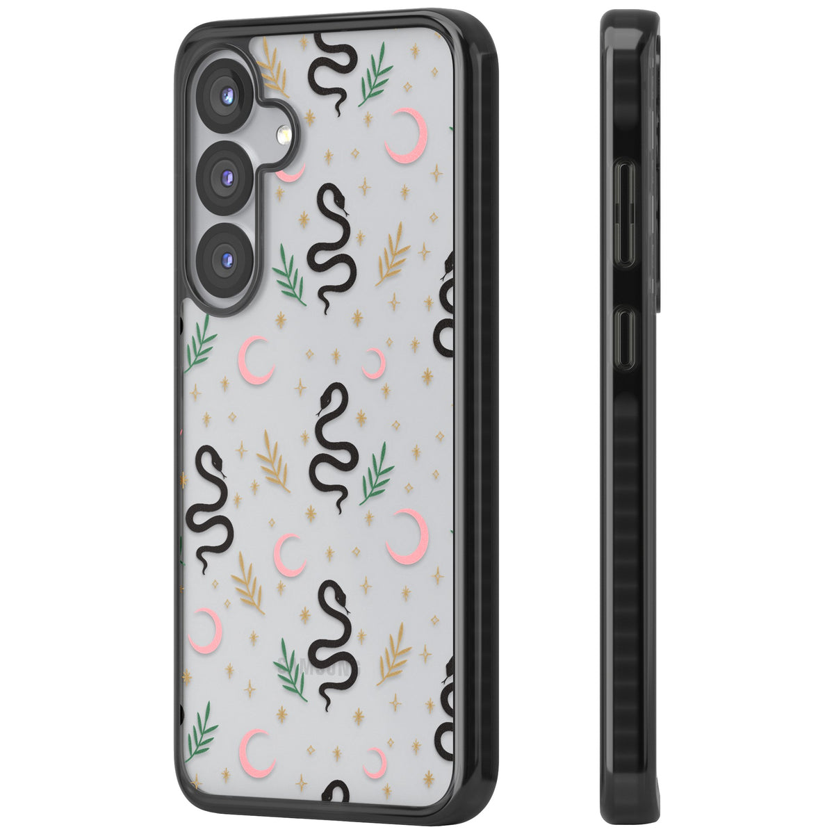 Snakes & Moons Samsung S25 / Samsung S25 Plus / Samsung S26 / Samsung S26 Plus Impact Black Phone Case side