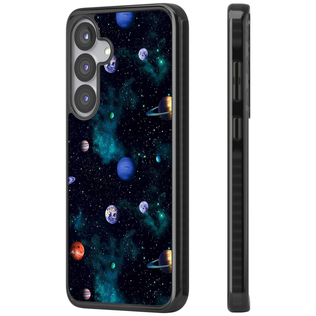 Deep Space Samsung S25 / Samsung S25 Plus / Samsung S26 / Samsung S26 Plus Impact Black Phone Case side