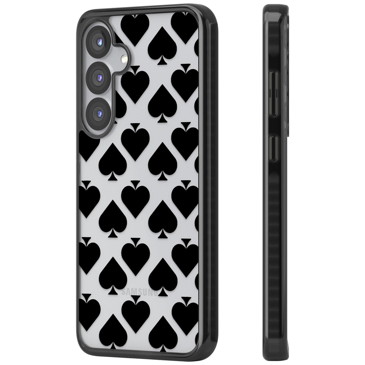 Black Spades Samsung S25 / Samsung S25 Plus / Samsung S26 / Samsung S26 Plus Impact Black Phone Case side