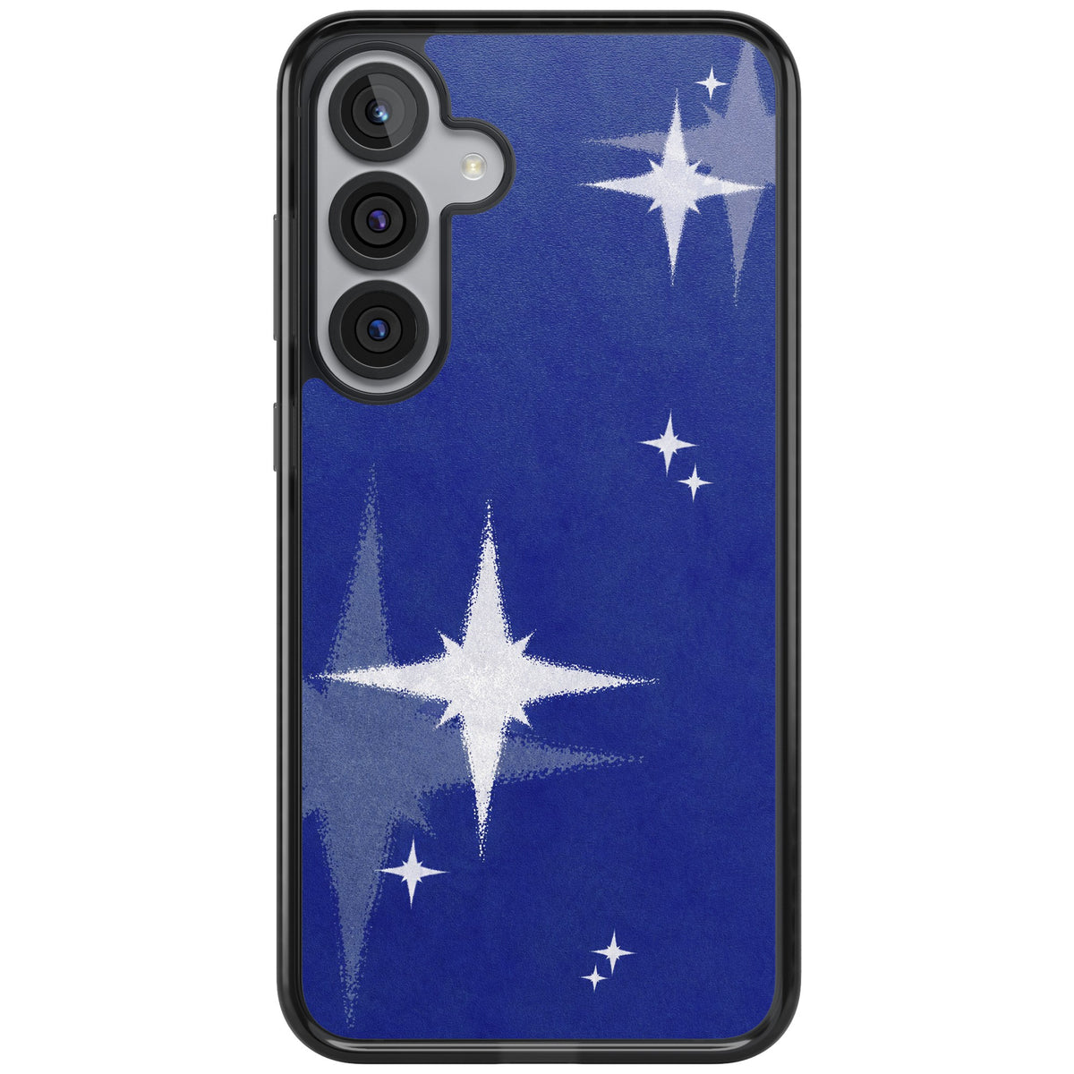 Blue Sparkle Samsung S25 Plus / Samsung S26 / Samsung S26 Plus Impact Black Phone Case front