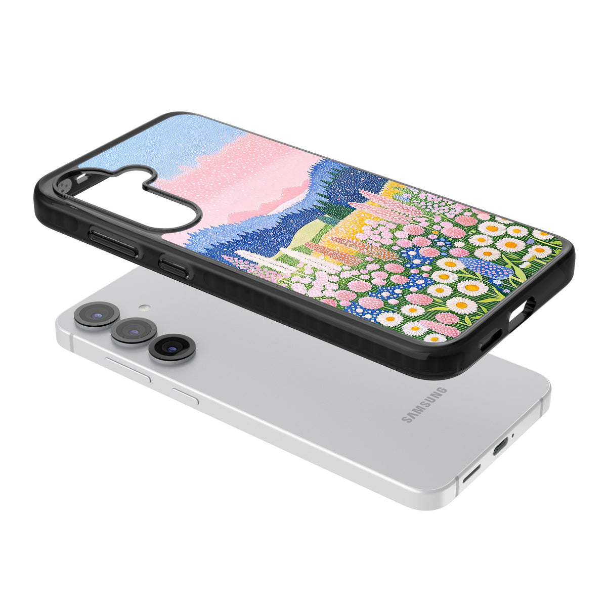 Valley Horizon Samsung S25 / Samsung S25 Plus / Samsung S26 / Samsung S26 Plus Impact Black Phone Case angled