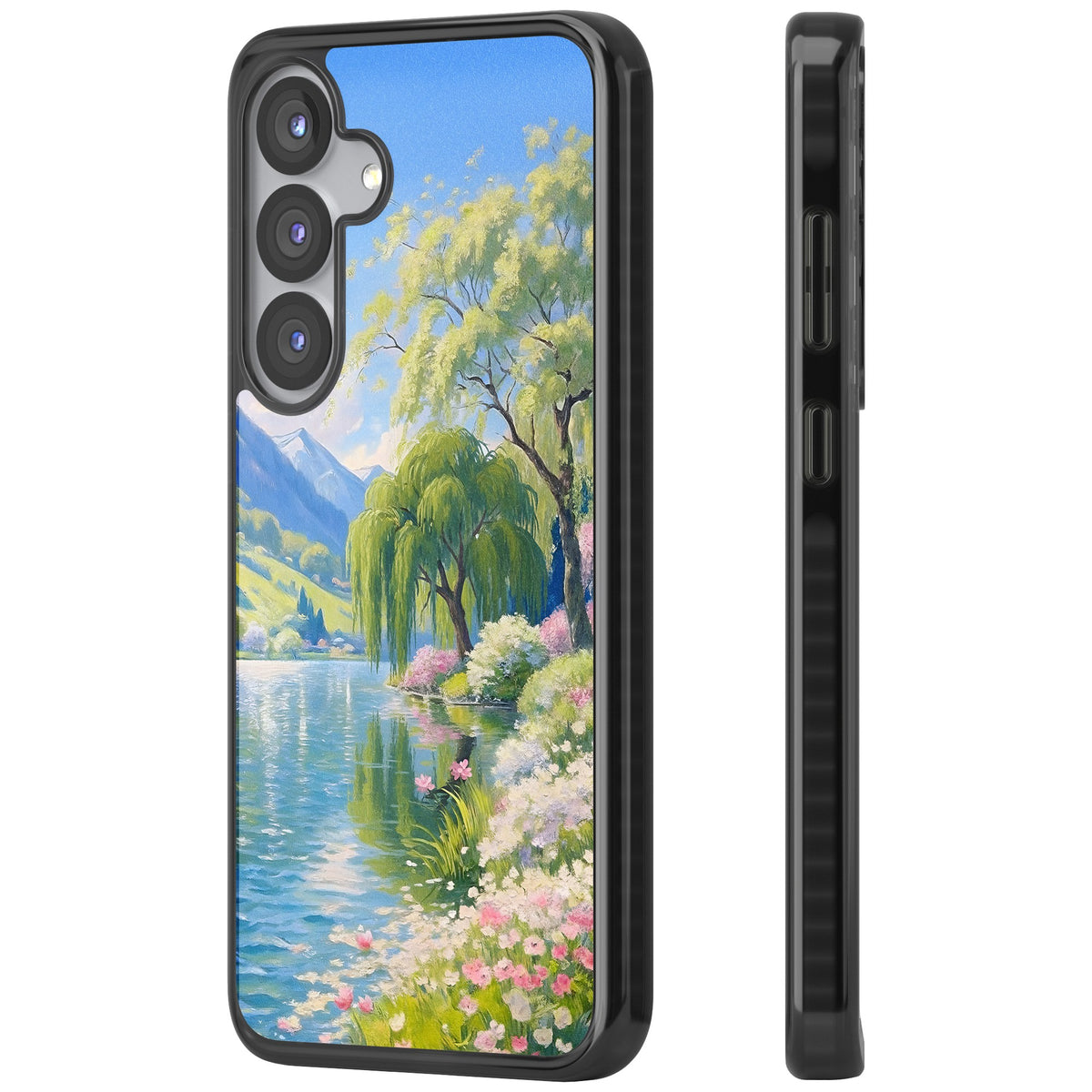 Willow Lake Samsung S25 / Samsung S25 Plus / Samsung S26 / Samsung S26 Plus Impact Black Phone Case side