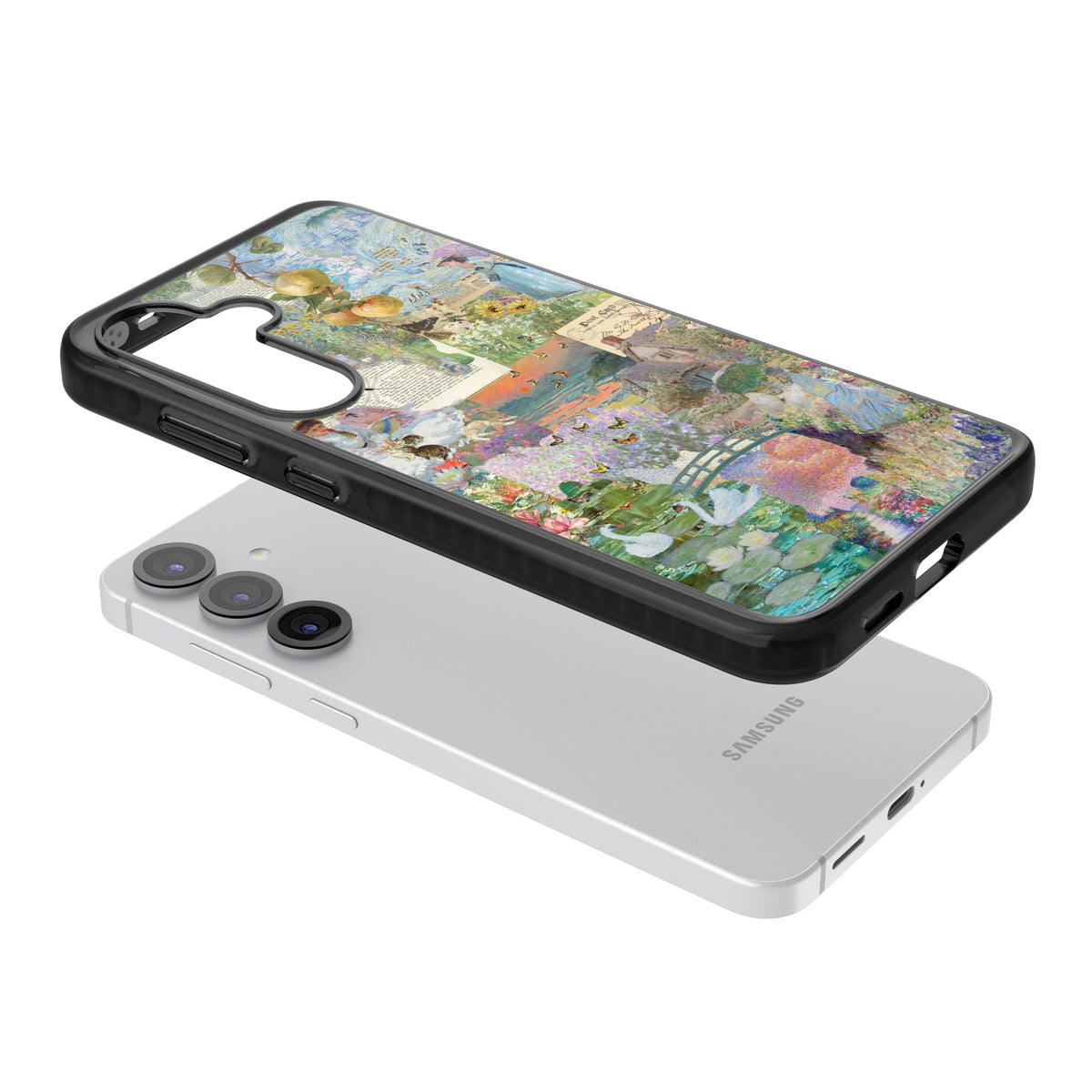 Artful Spring Samsung S25 / Samsung S25 Plus / Samsung S26 / Samsung S26 Plus Impact Black Phone Case angled