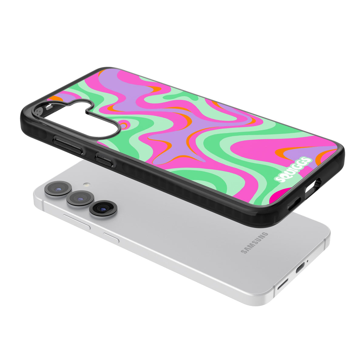 Plasma Lava Samsung S25 / Samsung S25 Plus / Samsung S26 / Samsung S26 Plus Impact Black Phone Case angled