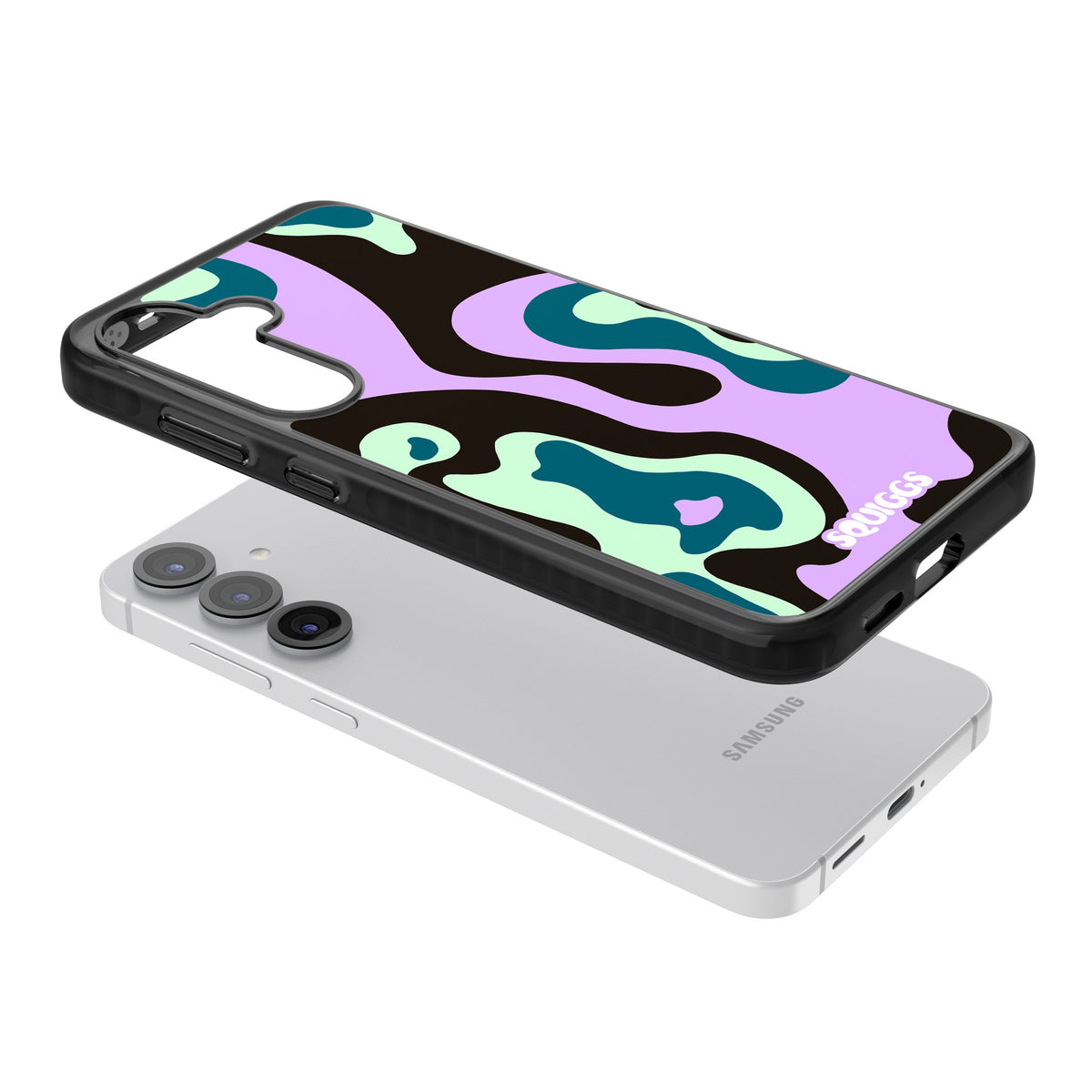 Purple River Samsung S25 / Samsung S25 Plus / Samsung S26 / Samsung S26 Plus Impact Black Phone Case angled