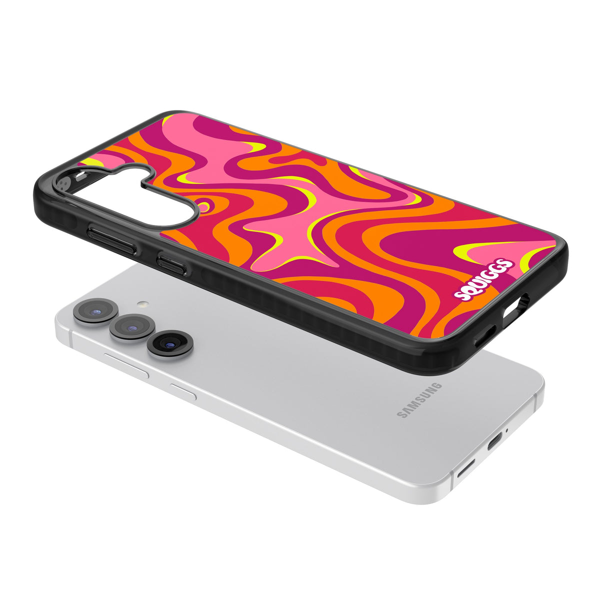 Hot Lava Samsung S25 / Samsung S25 Plus / Samsung S26 / Samsung S26 Plus Impact Black Phone Case angled