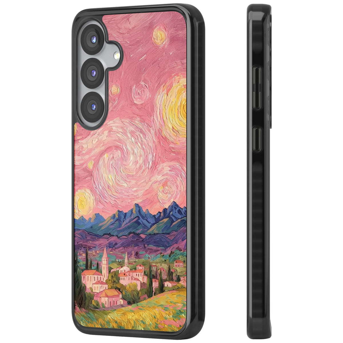 The Starry Sunset Samsung S25 / Samsung S25 Plus / Samsung S26 / Samsung S26 Plus Impact Black Phone Case side