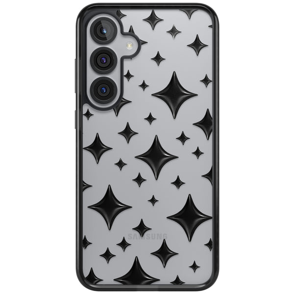 Black Puff Sparkle Pattern