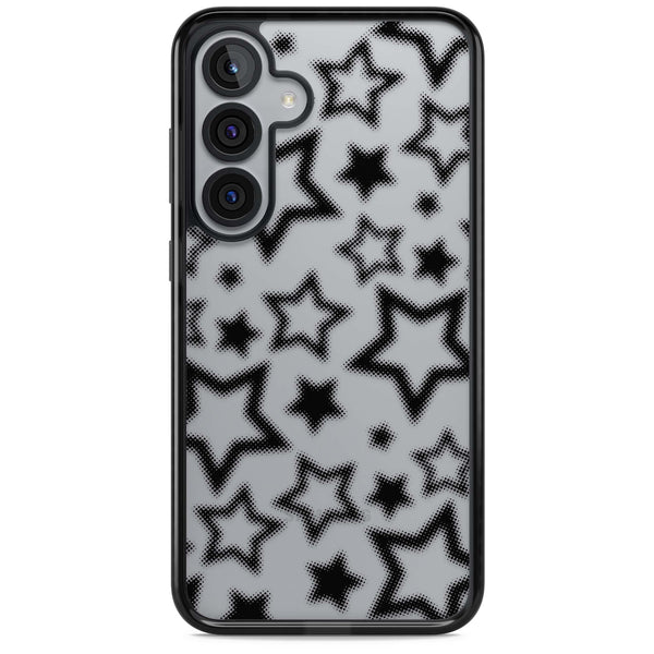 Black Halftone Stars (Clear)