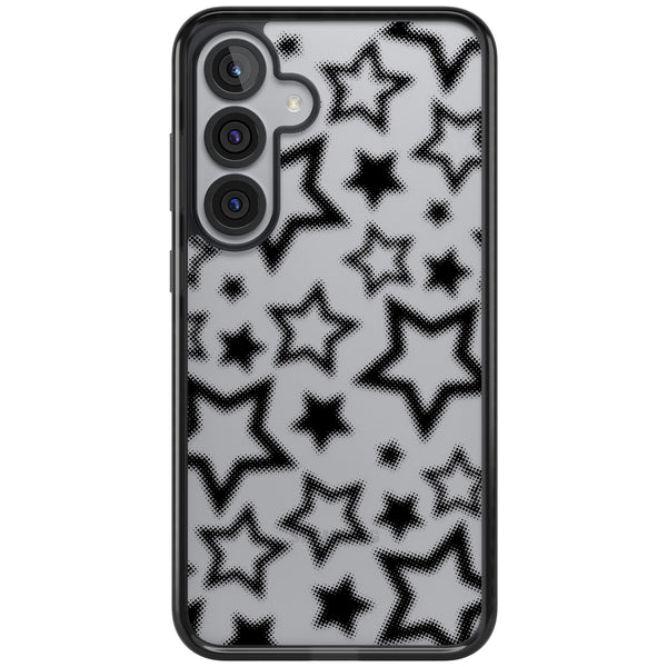 Black Halftone Stars (Clear)
