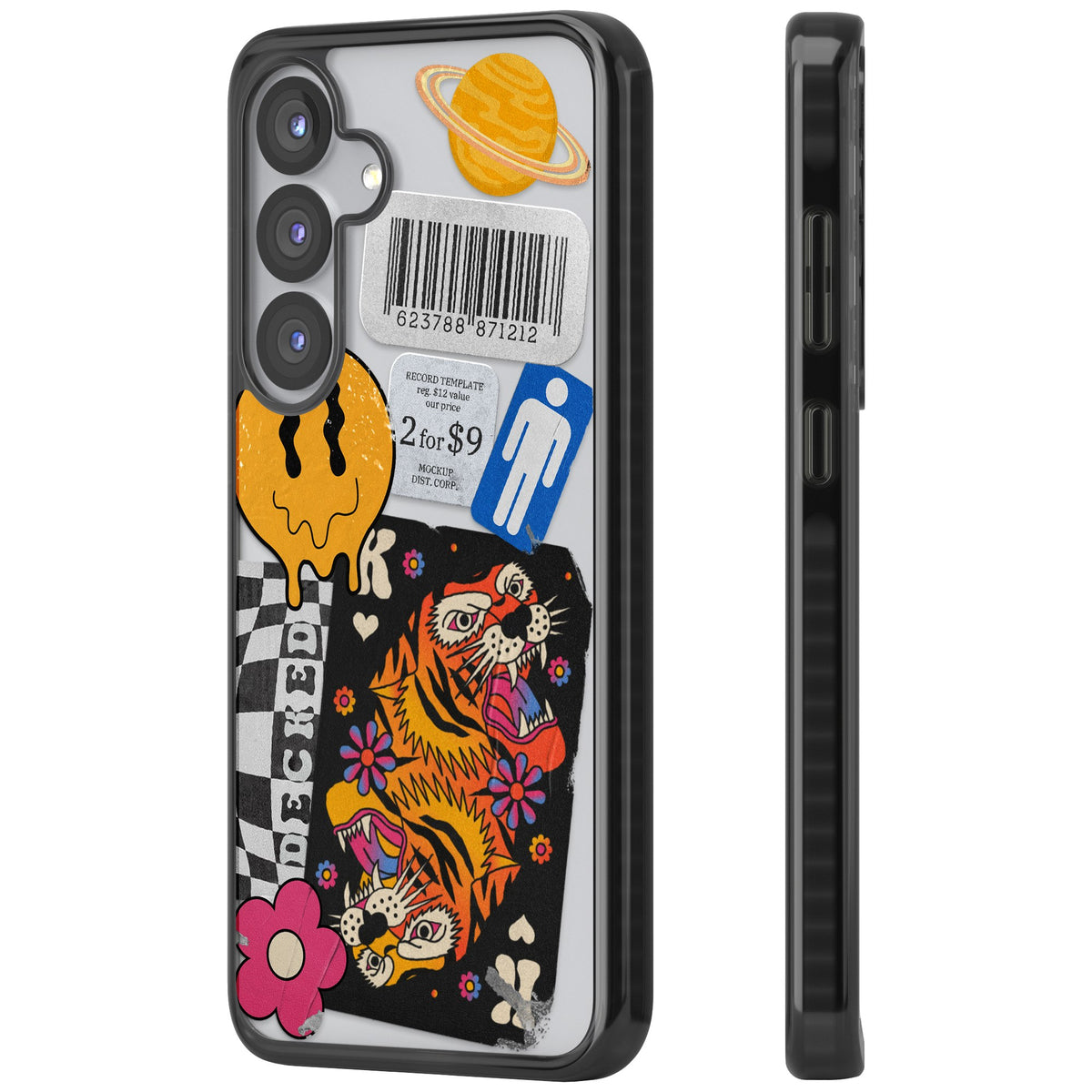 Electric Vibes Samsung S25 / Samsung S25 Plus / Samsung S26 / Samsung S26 Plus Impact Black Phone Case side
