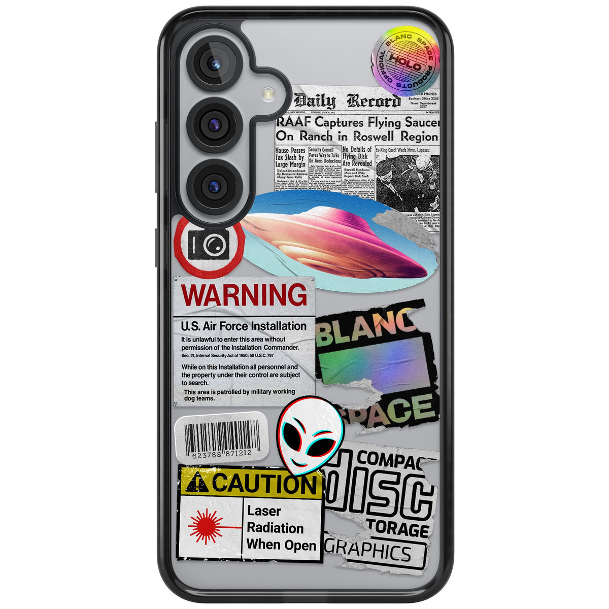 Cosmic Encounters Samsung S25 Plus / Samsung S26 / Samsung S26 Plus Impact Black Phone Case front