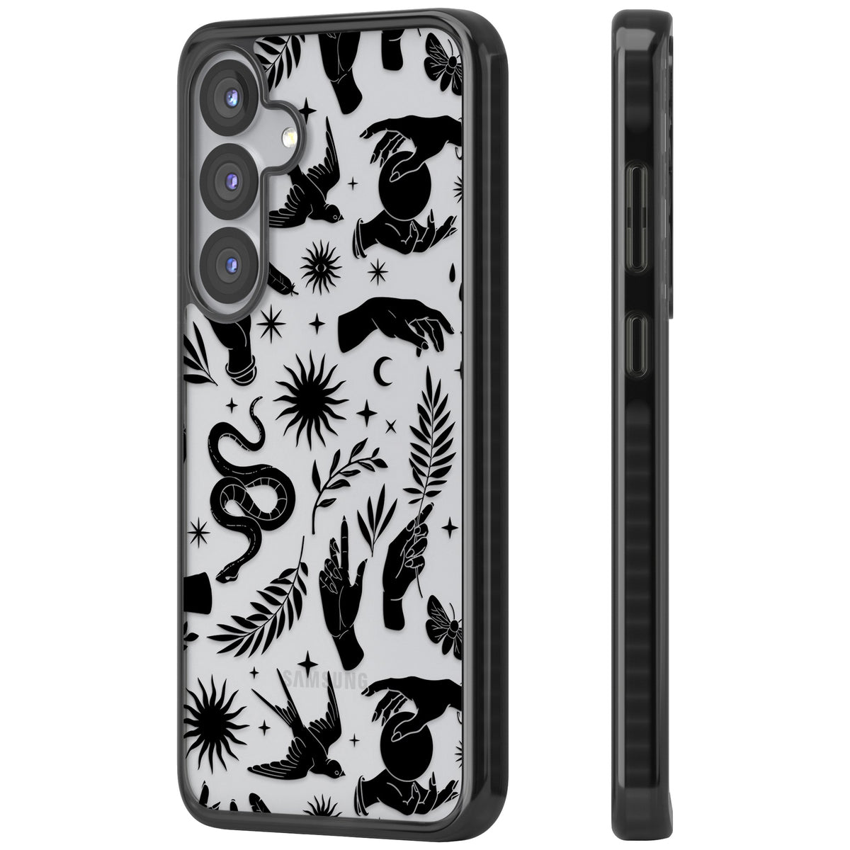 Mystic Magic (Black) Samsung S25 / Samsung S25 Plus / Samsung S26 / Samsung S26 Plus Impact Black Phone Case side