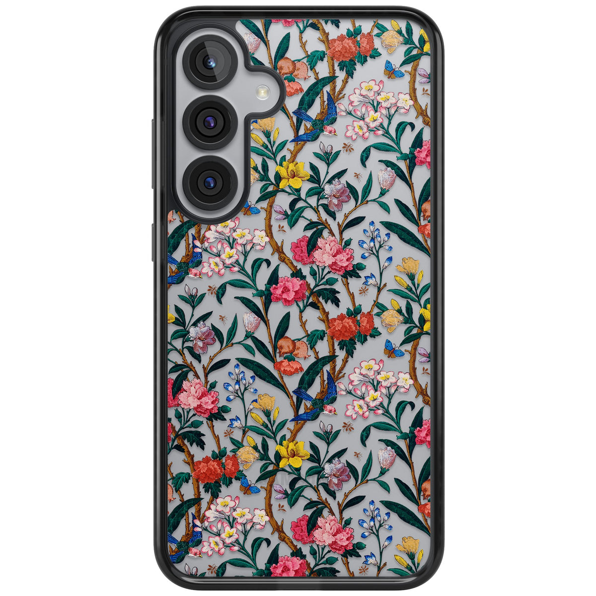 Vines & Flowers Samsung S25 Plus / Samsung S26 / Samsung S26 Plus Impact Black Phone Case front