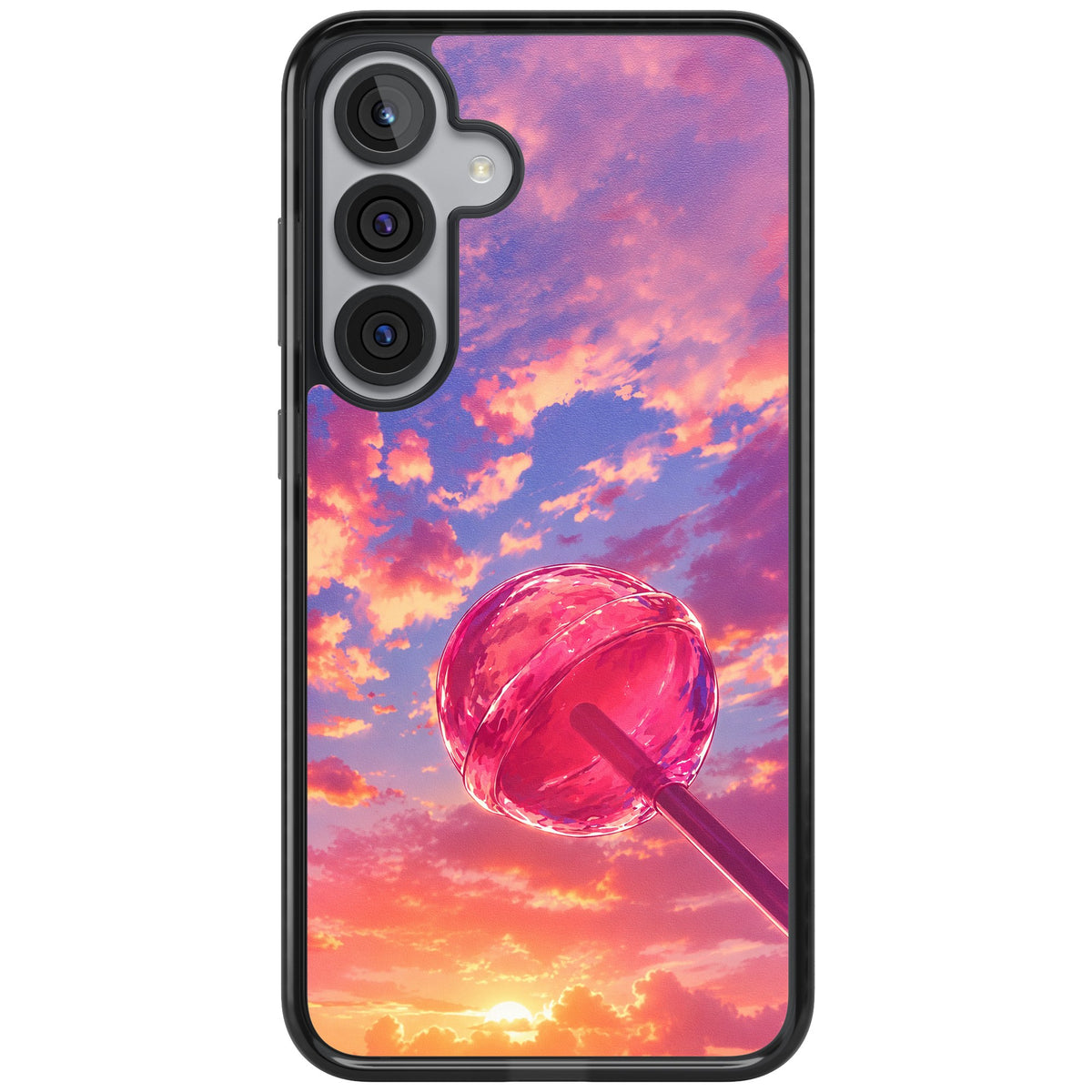 Sugar Sunset Samsung S25 Plus / Samsung S26 / Samsung S26 Plus Impact Black Phone Case front