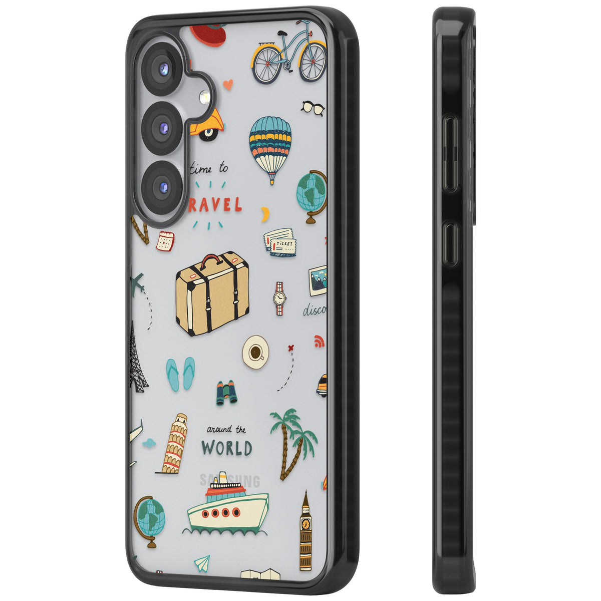 Globe Trotter Samsung S25 / Samsung S25 Plus / Samsung S26 / Samsung S26 Plus Impact Black Phone Case side