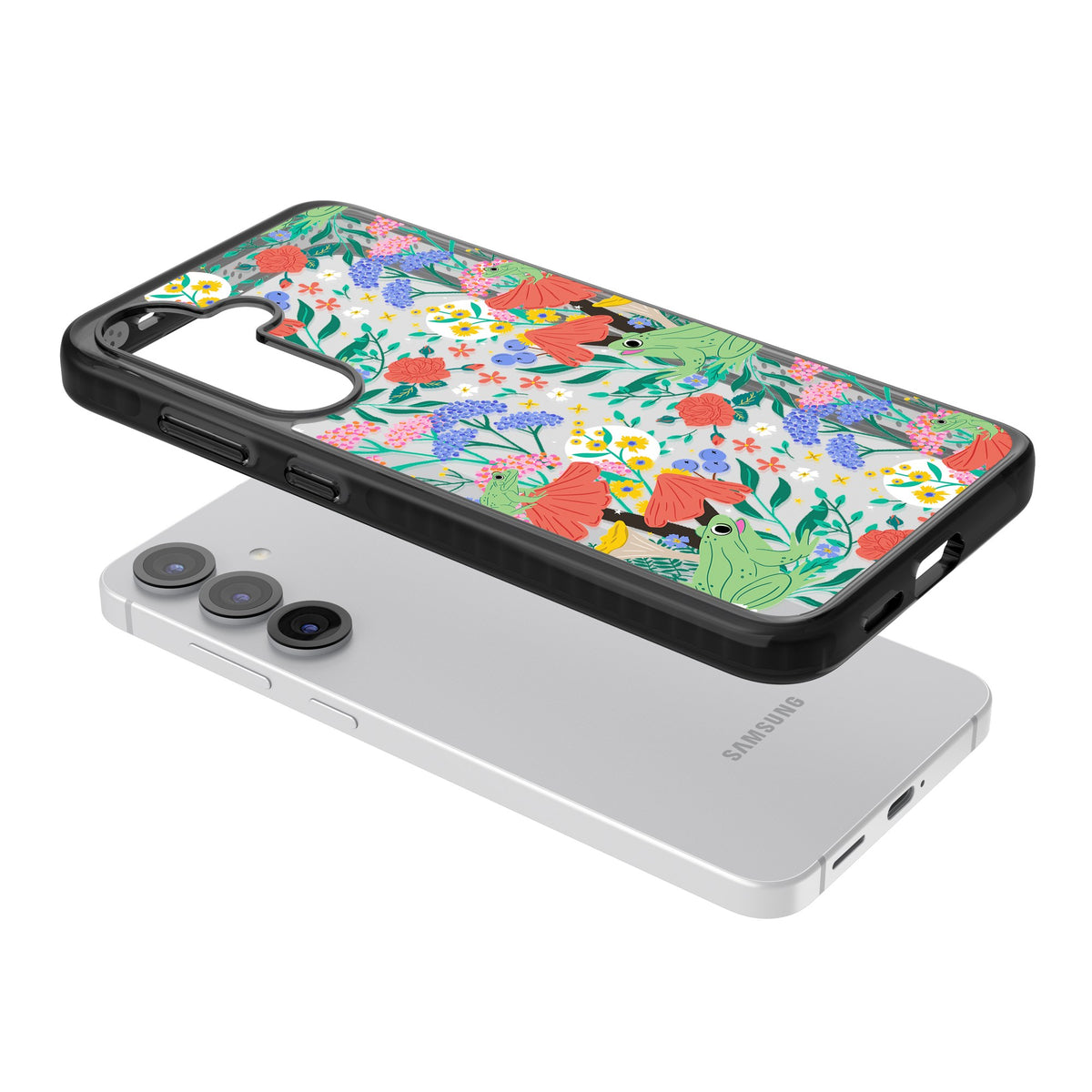 Tropical Samsung S25 / Samsung S25 Plus / Samsung S26 / Samsung S26 Plus Impact Black Phone Case angled