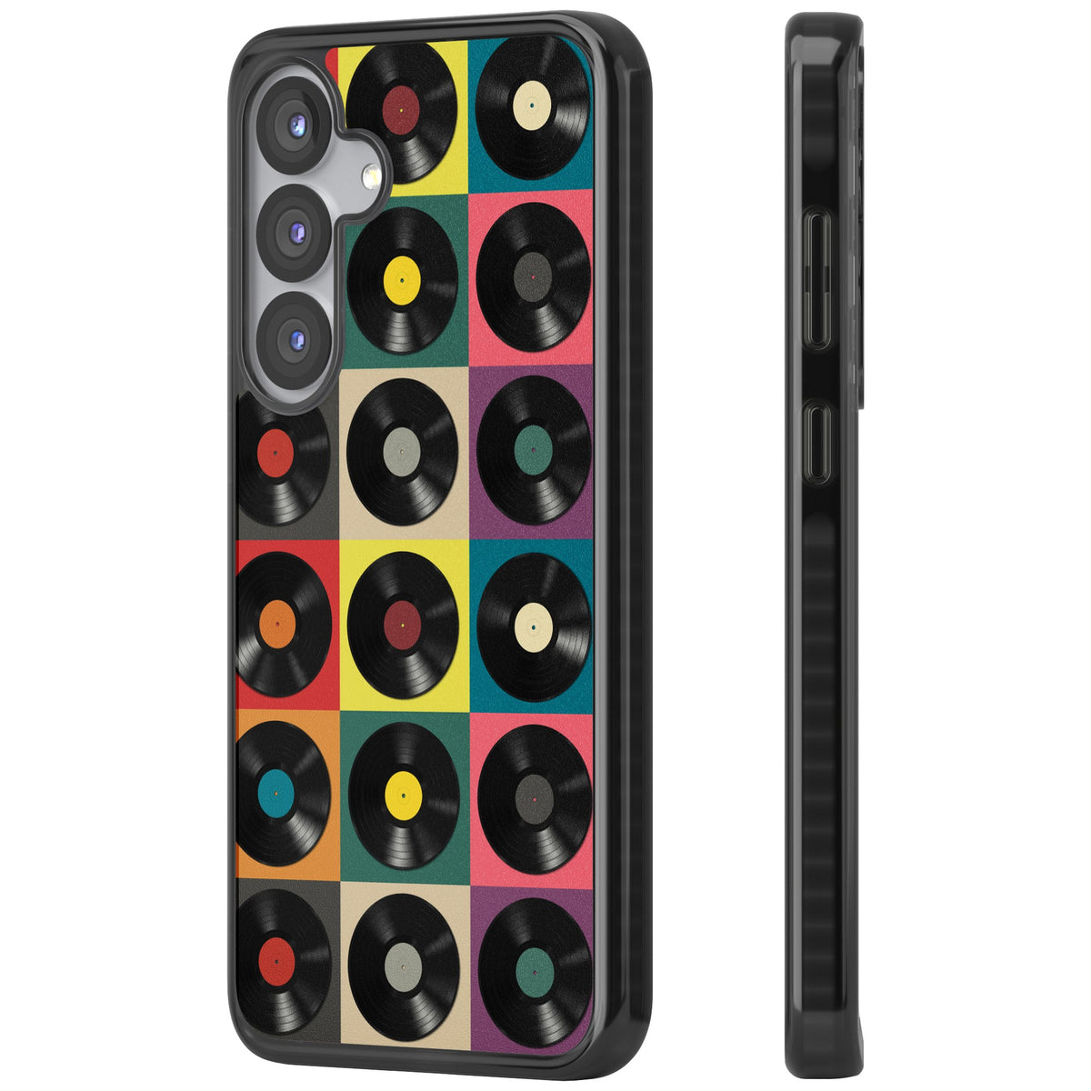 Vinyl Records Samsung S25 / Samsung S25 Plus / Samsung S26 / Samsung S26 Plus Impact Black Phone Case side