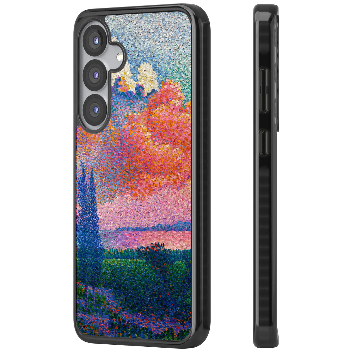The Pink Cloud Samsung S25 / Samsung S25 Plus / Samsung S26 / Samsung S26 Plus Impact Black Phone Case side