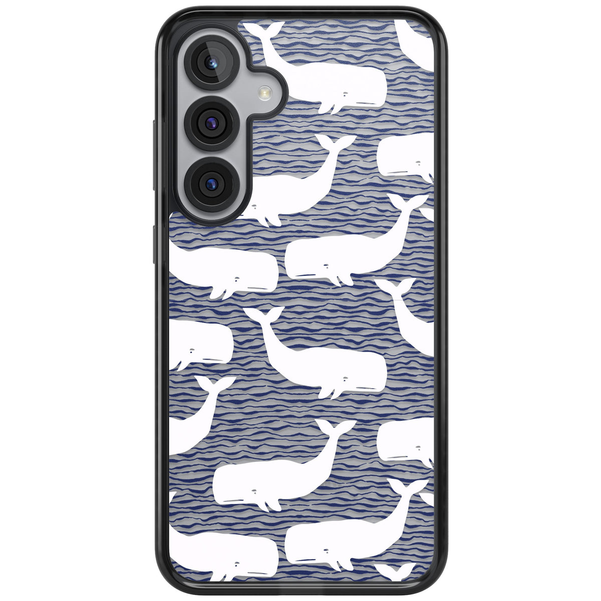 Whale Wave Samsung S25 Plus / Samsung S26 / Samsung S26 Plus Impact Black Phone Case front