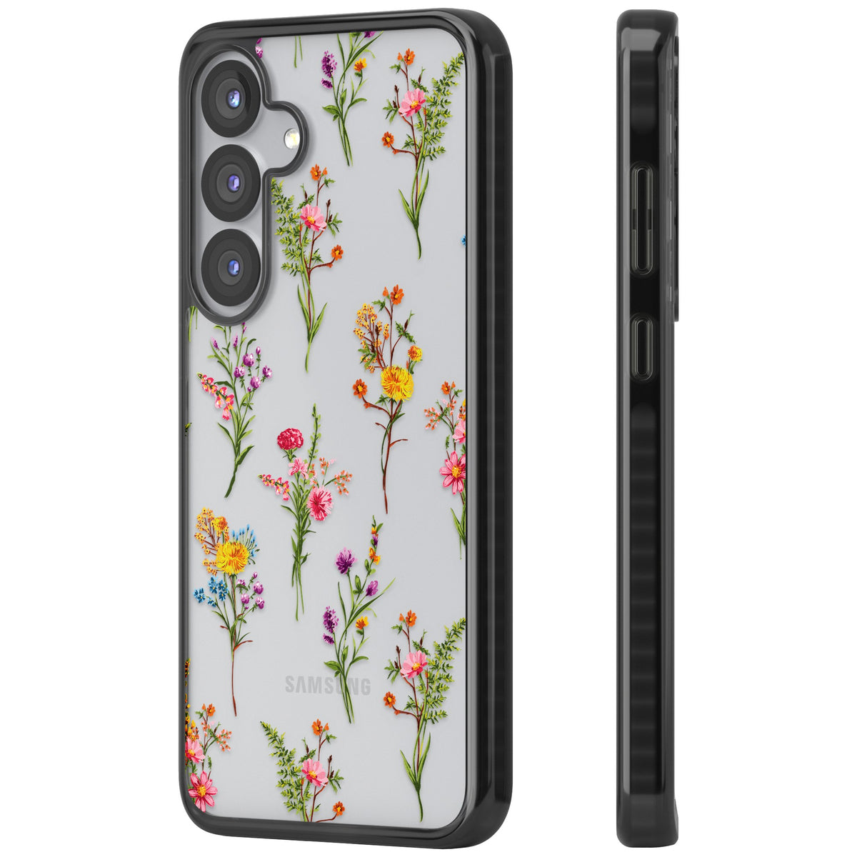 Picked Wildflowers Samsung S25 / Samsung S25 Plus / Samsung S26 / Samsung S26 Plus Impact Black Phone Case side