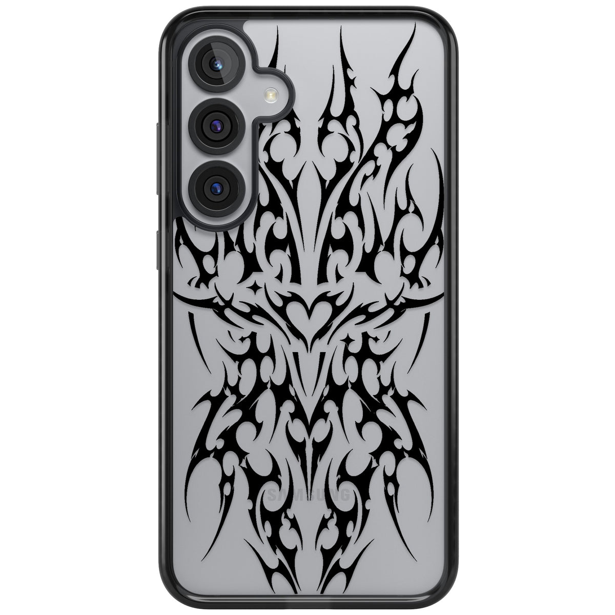 Neo Tribal Heart Samsung S25 Plus / Samsung S26 / Samsung S26 Plus Impact Black Phone Case front
