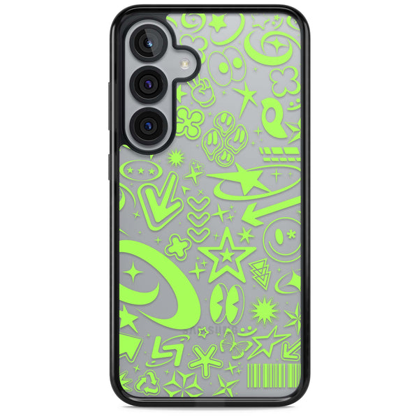 Neon Green Y2K Pattern