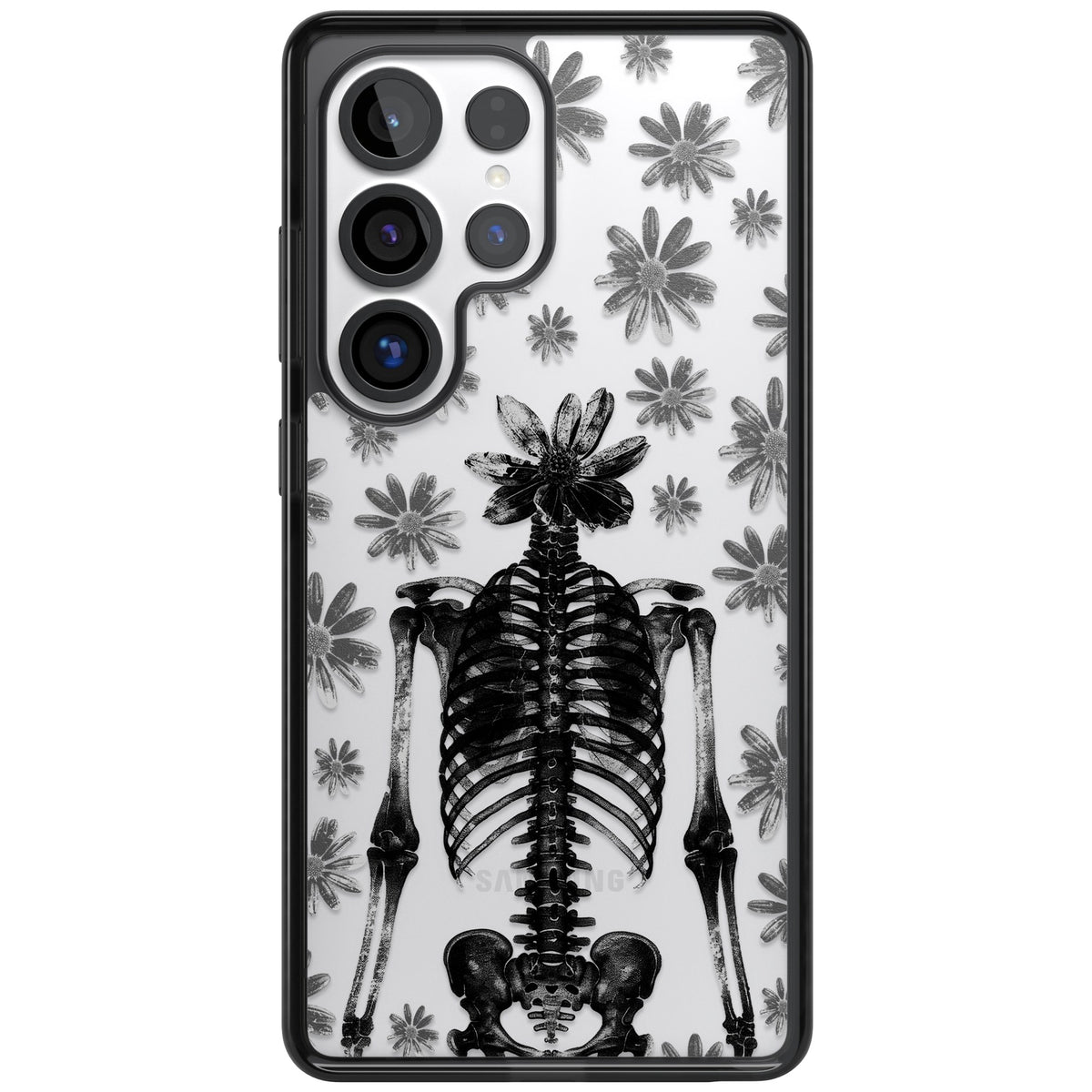Skeleton Flower Samsung S25 Ultra / Samsung S26 Ultra Impact Black Phone Case front
