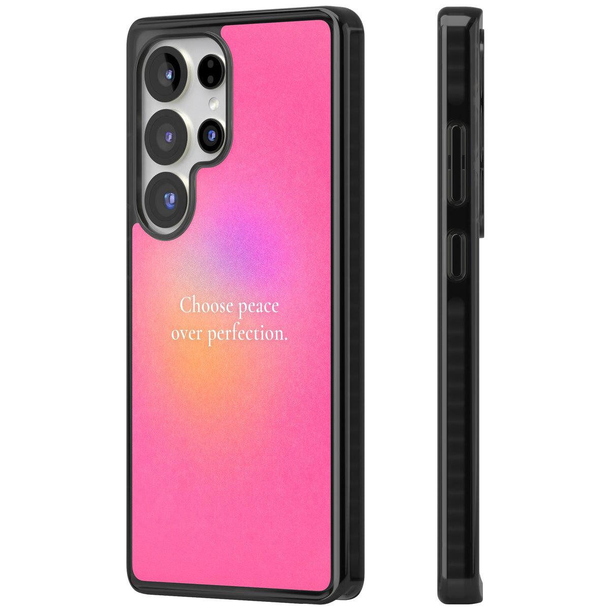 Peace Over Perfection Samsung S25 Ultra / Samsung S26 Ultra Impact Black Phone Case side
