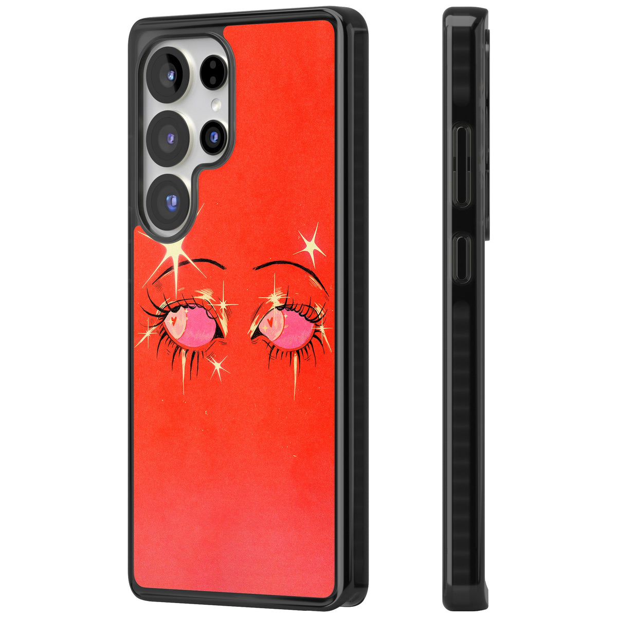 Pink Ethereal Eyes Samsung S25 Ultra / Samsung S26 Ultra Impact Black Phone Case side