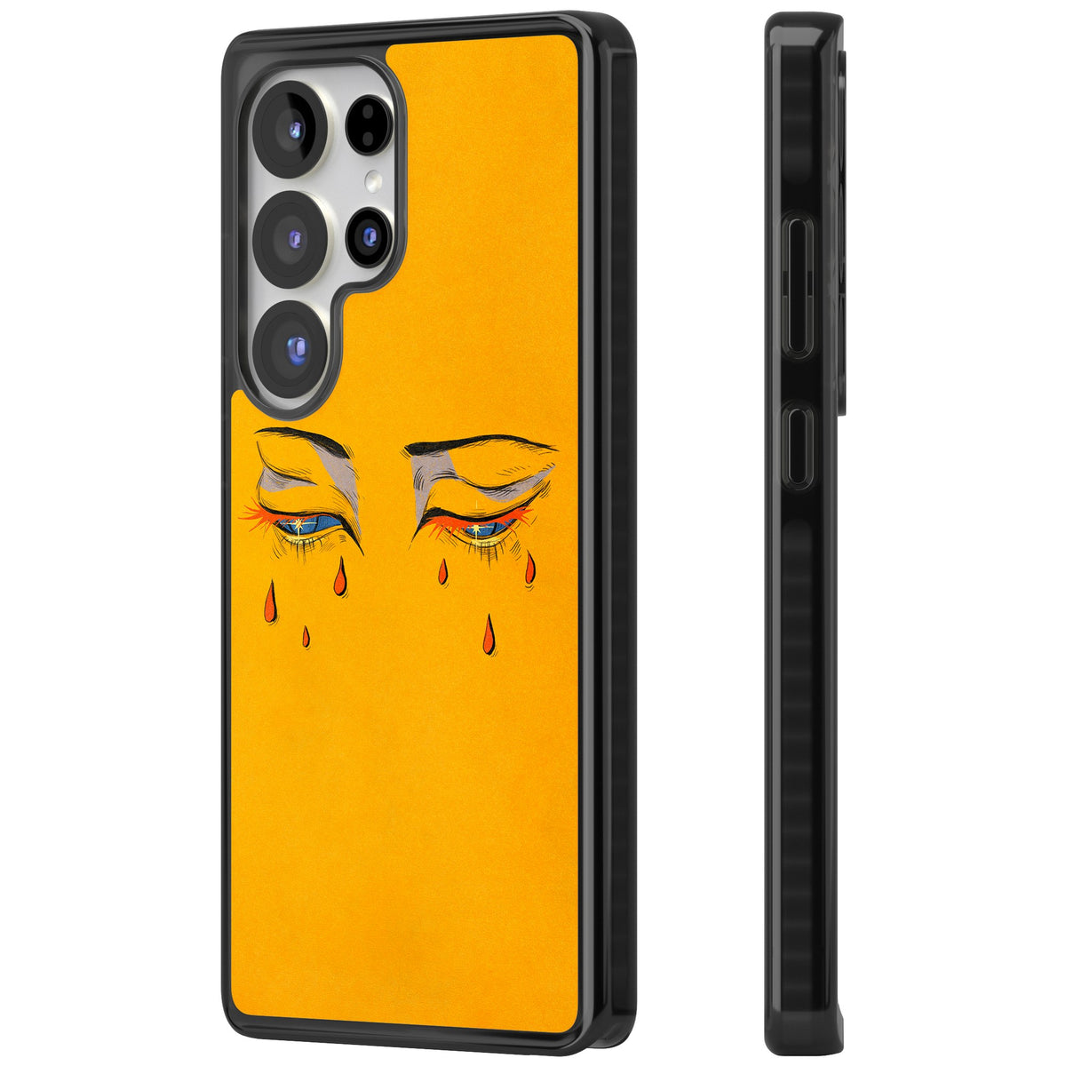 Yellow Tearful Eyes Samsung S25 Ultra / Samsung S26 Ultra Impact Black Phone Case side