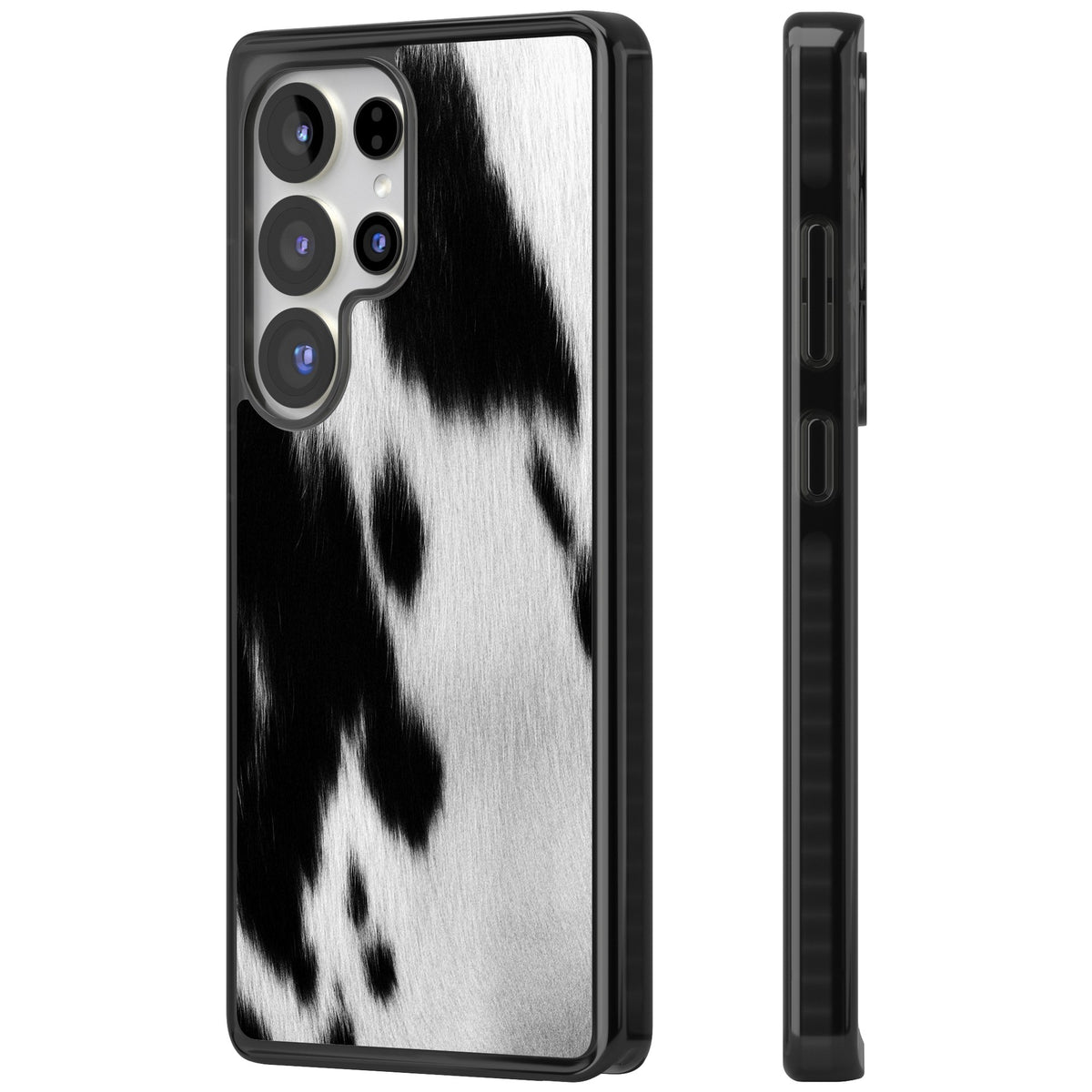 Cowhide Samsung S25 Ultra / Samsung S26 Ultra Impact Black Phone Case side