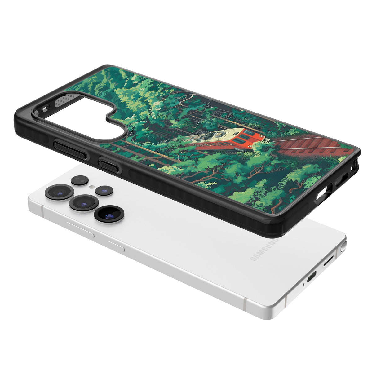 Railway In Toyama Samsung S25 Ultra / Samsung S26 Ultra Impact Black Phone Case angled
