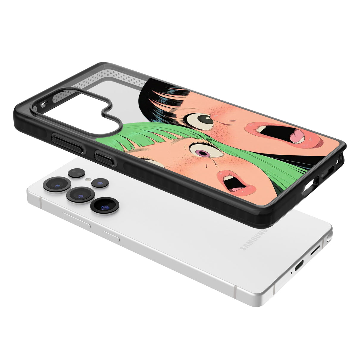 Gasp Samsung S25 Ultra / Samsung S26 Ultra Impact Black Phone Case angled