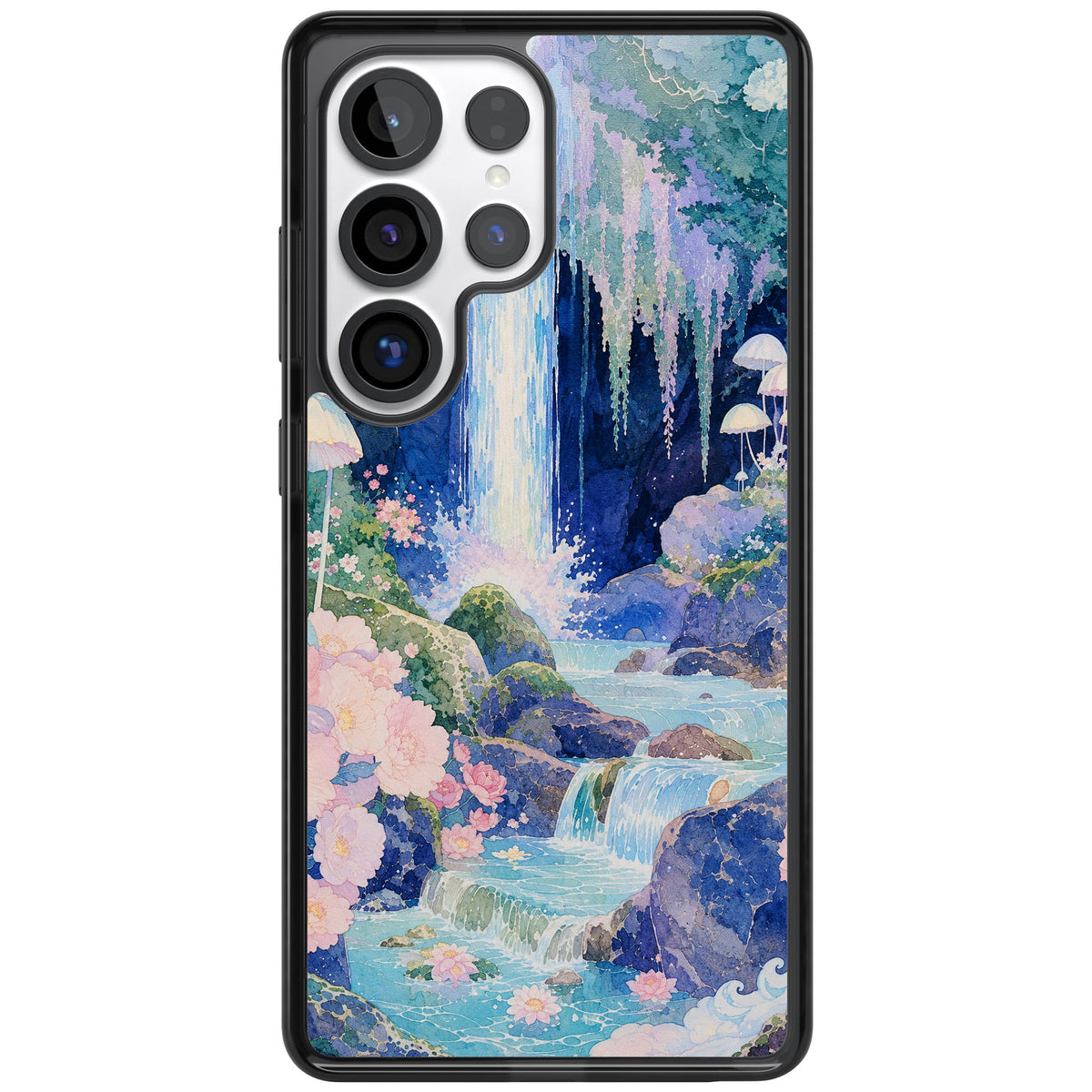 Mystic Waterfall Samsung S25 Ultra / Samsung S26 Ultra Impact Black Phone Case front