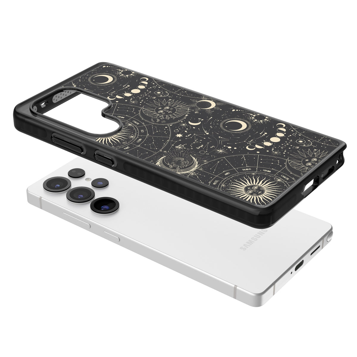 Celestial Cipher Samsung S25 Ultra / Samsung S26 Ultra Impact Black Phone Case angled