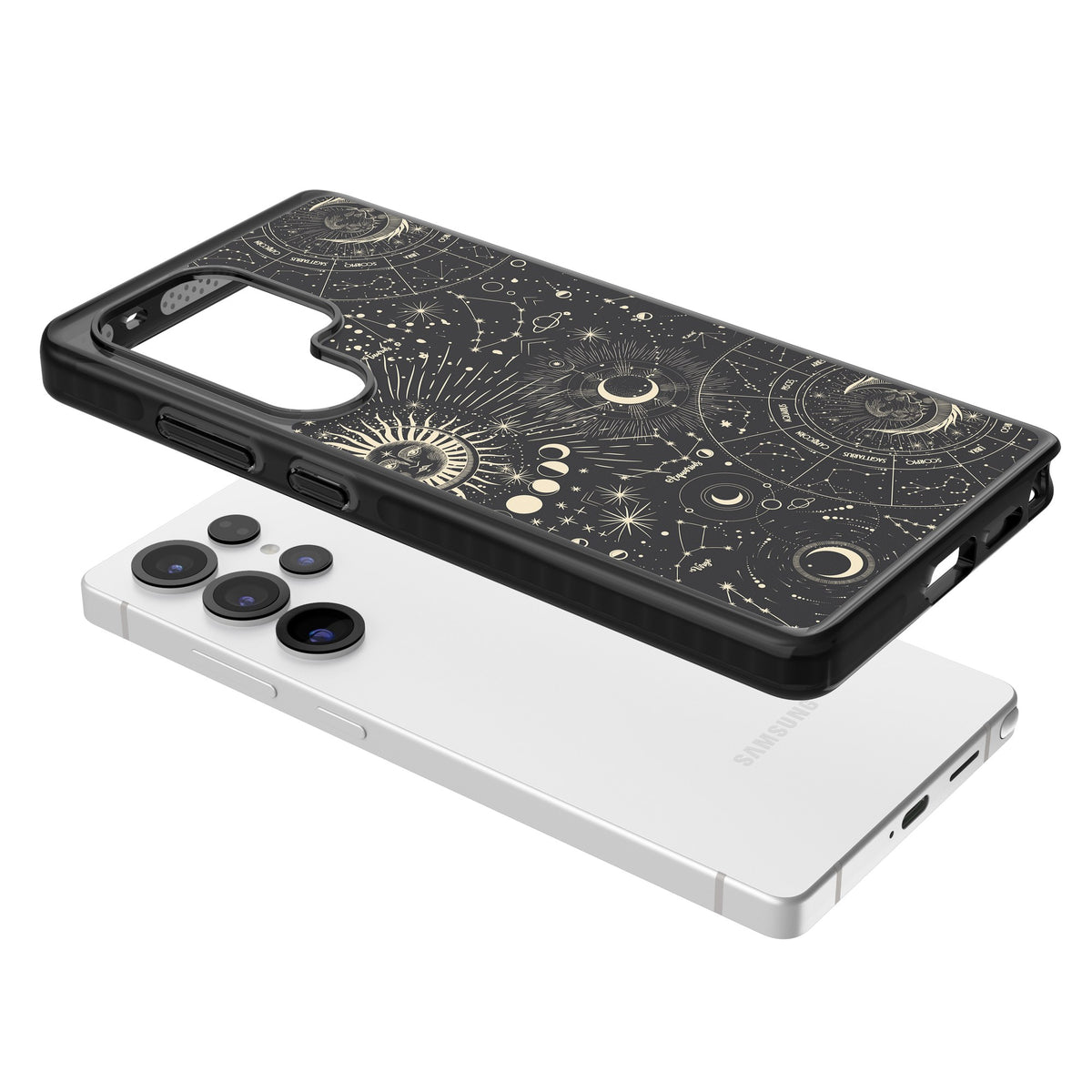 Cosmic Oracle Samsung S25 Ultra / Samsung S26 Ultra Impact Black Phone Case angled