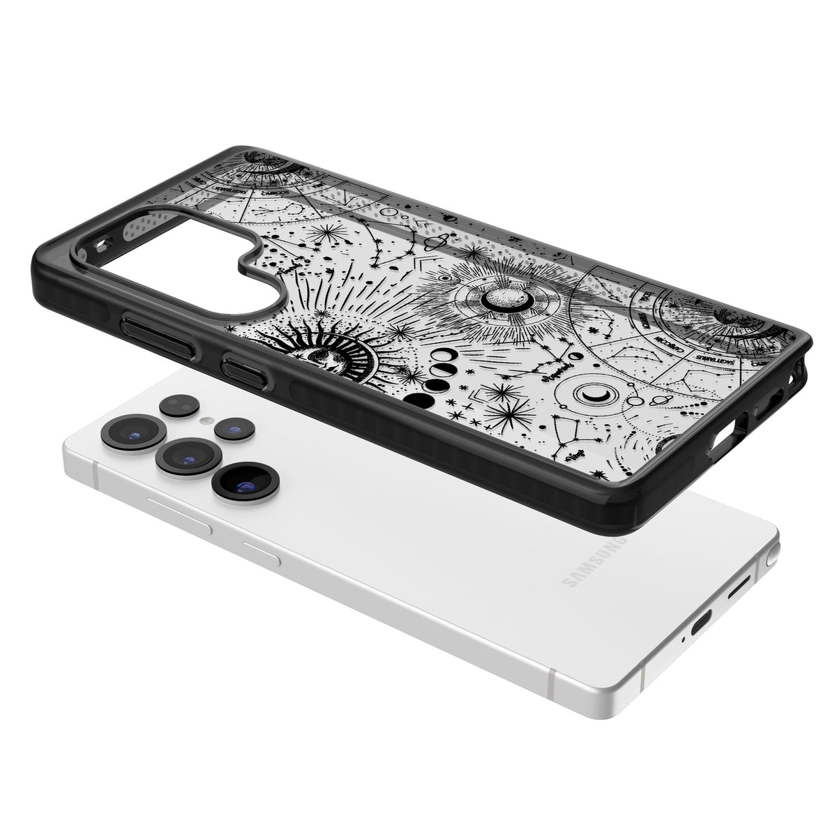Celestial Chart Samsung S25 Ultra / Samsung S26 Ultra Impact Black Phone Case angled