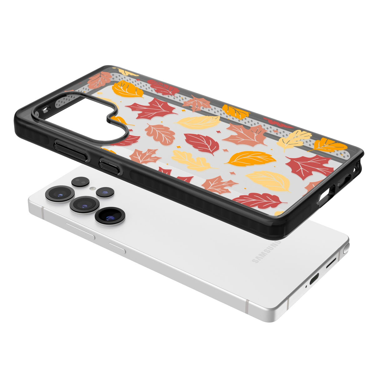 Autumn Leaves Samsung S25 Ultra / Samsung S26 Ultra Impact Black Phone Case angled