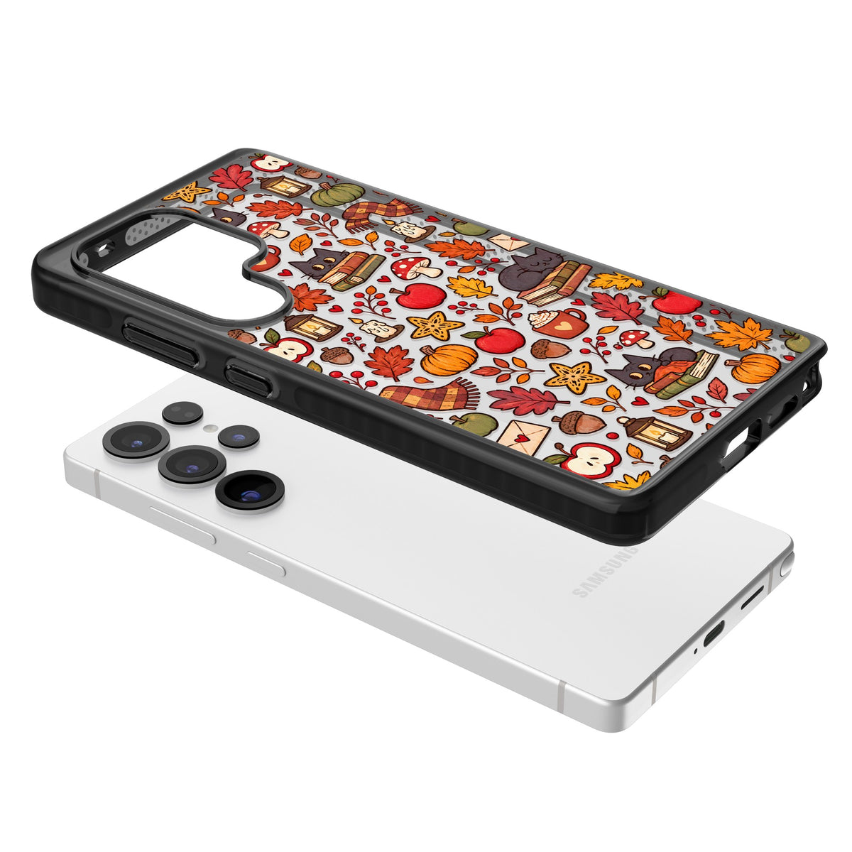Autumn Mix Samsung S25 Ultra / Samsung S26 Ultra Impact Black Phone Case angled